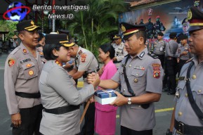Polres Bandara Ngurah Rai Gelar Acara Sertijab dan Pelantikan Pejabat Kasat Baru