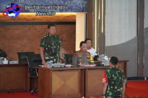 Panglima TNI dan Kapolri Cek Kesiapan Satgas Pamwil KTT AIS Forum 2023