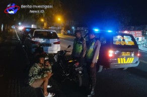 Laksanakan Blue Light Patrol Polsek Denut Cegah Gangguan Kamtibmas