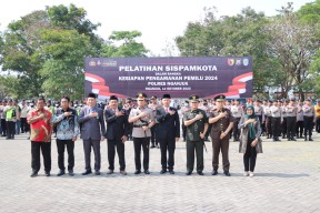 Gelar Simulasi Sispamkota Polres Nganjuk Siap Amankan Pemilu 2024