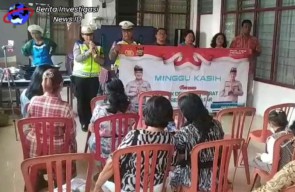 Wadahi Aspirasi Masyarakat, Polsek Denbar Laksanakan Minggu Kasih Digereja Paroki Santo Petrus