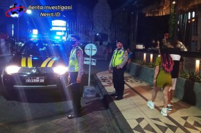 Wujudkan Kamtibmas Wilayah Kondusif, Polsek Kuta Tingkatkan Blue Light Patrol