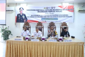 Cangkrukan Kamtibmas Kapolres Bojonegoro Ajak Perguruan Silat Ciptakan Pemilu Damai dan Aman