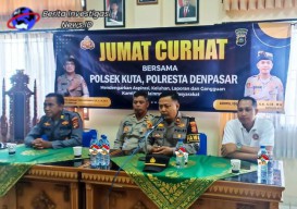 Program Jumat Curhat, Polsek Kuta Jalin Komunikasi Dengan Forum Keamanan Seminyak