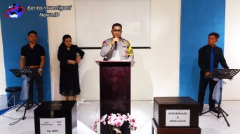 Polsek Kuta Bersama Polresta Denpasar Hadirkan Program Minggu Kasih Dengarkan Keluhan Jemaat