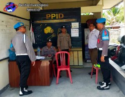 Propam Polres Tabanan Cek Personil Pam Kantor KPU, Bawaslu dan Gudang KPU