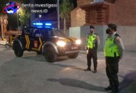 Polsek Kuta Laksanakan Patroli Wilayah Blue Light Patrol