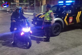 Polsek Kuta Melalui Blue Light Patrol Guna Cegah Gangguan Kamtibmas Wilayah