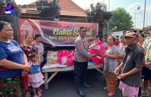 Kabag SDM Polres Badung Pimpin Pelaksanaan Bhakti Sosial