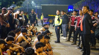 Polres Malang Amankan Puluhan Remaja Yang Terjaring Razia Balap Liar