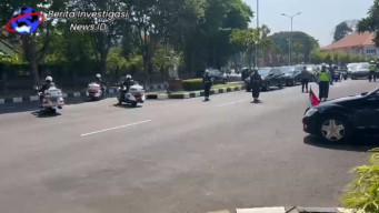 Pengamanan Kedatangan Presiden Joko Widodo di Bandara Ngurah Rai