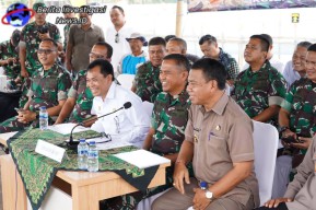 Pangdam Dialog Interaktif Ketahanan Pangan Bersama Wapres RI di Lokasi Pilot Project Budidaya Bandeng Kodim Buleleng