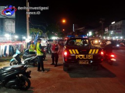 Laksanakan Bluelight Patroli Secara Berkala Polsek Denpasar Barat Antisipasi Gangguan Kamtibmas