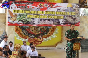Penilaian Lomba Kampung Pancasila 2023 di Kodim 1609 Buleleng