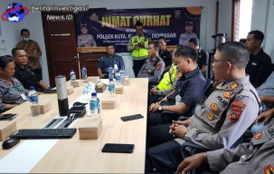 Jalin Kemitraan, Program Jumat Curhat Polsek Kuta Dengar Keluhan Karyawan Mini Mart