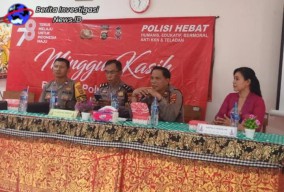 Minggu Kasih Polsek Kutsel Sosialisasikan Aplikasi Polisi Banjar Hebat.