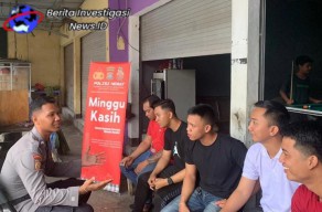 Minggu Kasih Satuan Samapta Jalin Kerjasama Jaga Situasi Kamtibmas