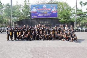 Senam Aerobik Bersama Anggota dan ASN Polres Nganjuk, Peringati hari Korpri ke-52 tahun 2023