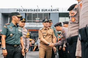 Antisipasi Bencana Hidrometeorologi, Tiga Pilar Kota Surabaya Gelar Apel Siaga Bencana Alam 2023-2024