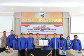 Kapolres Nganjuk Tingkatkan Sinergi Melalui Penandatanganan MoU dengan STKIP PGRI dan Pengadilan Agama
