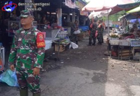 Sampah Berserakan Dandim dan Jajaran Grebek Bersihkan Pasar