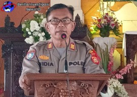 Minggu Kasih Polres Tabanan di GKPB Alif dan Ya Bongan
