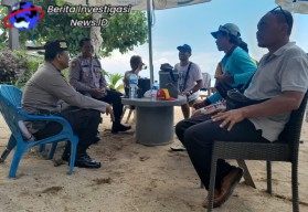 Gelar Minggu Kasih, Kasat Pamobvit Sambangi Warga Pesisir Sanur