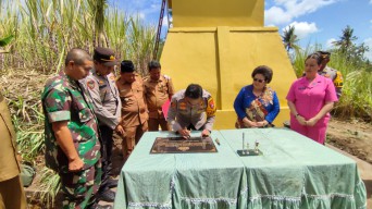 Kapolres Lumajang Resmikan Sumur Bor Bantu Kebutuhan Air Bersih Untuk Warga