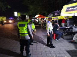Amankan Malam Natal, Blue Light Patrol Polsek Kutsel Cipta Kondisi