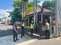 Personil Pam Nataru Giat Patroli Gabungan Sisir Bandara Ngurah Rai 