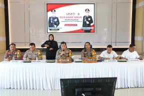 Konferensi Pers Akhir Tahun 2023, Kapolres : Angka Kejahatan dan Pelanggaran Turun