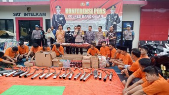Dipenghujung Tahun 2023 Polres Bangkalan Adakan Giat Konferensi Pers Ungkap Kasus 