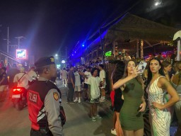 Blue Light Patrol Polsek Kuta Utara Amankan Pengunjung Bubaran 