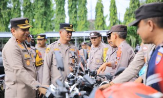 Cek Ranmor Dinas, Kapolres Madiun Pastikan Kesiapan Pengamanan Pemilu 2024
