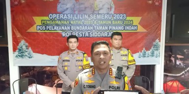 Polresta Sidoarjo Urai Kemacetan di Alun-alun Kabupaten Sidoarjo
