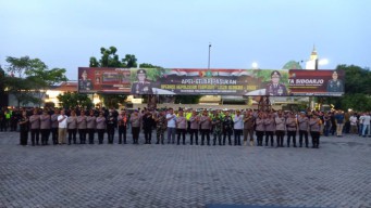 Wakapolresta Sidoarjo Pimpin Gelar Pasukan Gabungan Jelang Pergantian Tahun Baru