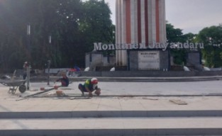 Terkendala Cuaca, Kontraktor Minta Tambahan Waktu 15 Hari Selesaikan Proyek Alun-alun Sidoarjo