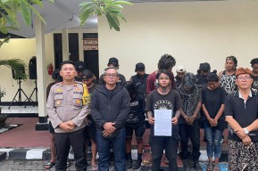 Polsek Denpasar Utara Amankan Anak Punk Yang Viral lakukan Pengeroyokan