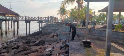 Antisipasi Kedatangan Paslon Nomor Urut 2, Brimob Polda Bali Sterilisasi Lokasi