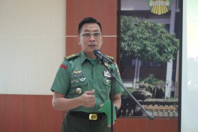 Kapendam Bacakan Sambutan Kadispenad Pada Syukuran HUT Ke 73 Penad