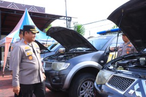 Kapolres Ngawi Cek Kendaraan Dinas, Pastikan Siap Amankan Pemilu 2024