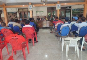 Polresta Sidoarjo Gelar Bimtek Pemantapan Linmas Jelang Pemungutan Suara Pemilu 2024