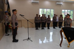 Upacara Sertijab Kapolsek Puspo Dipimpin Langsung Kapolres Pasuruan
