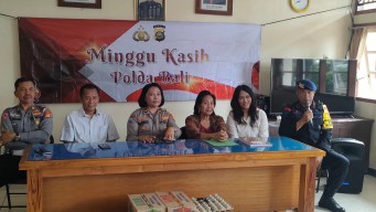 Minggu Kasih di Panti Asuhan Tat Twam Asi, Polda Bali Imbau Kamtibmas 