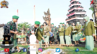 Ziarah Rombongan HUT Ke 63 Korem 163/Wira Satya di TMP Pancaka Tirta Tabanan