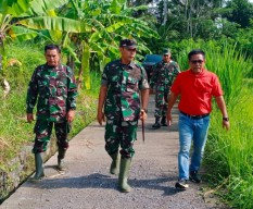 Dandim Gianyar Letkol Gede Tinjau Hasil TMMD 2023 di Subak Dauh Siangan