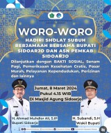 Bupati Gus Muhdlor Ajak Seluruh Pegawai Pemkab Sidoarjo Sholat Shubuh Berjama’ah di MAS
