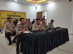 Kapolres Bandara Ngurah Rai Ikuti Taklimat Awal Audit Kinerja Melalui Daring