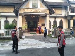 Polres Bandara Ngurah Rai Siapkan Pengamanan Ibadah Minggu Gereja Ekklesia 