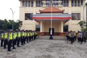 Polres Bandara Ngurah Rai Gelar Apel Kesiapan Pengamanan Pengerupukan 
